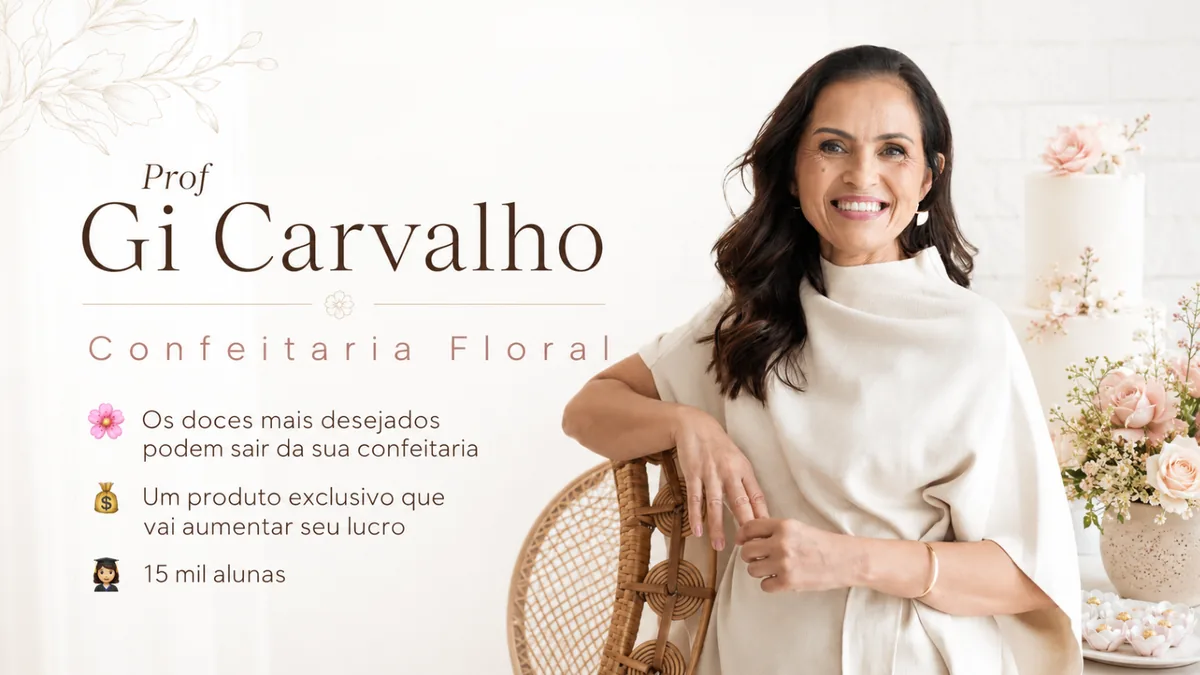Prof. Gi Carvalho — Confeitaria Floral