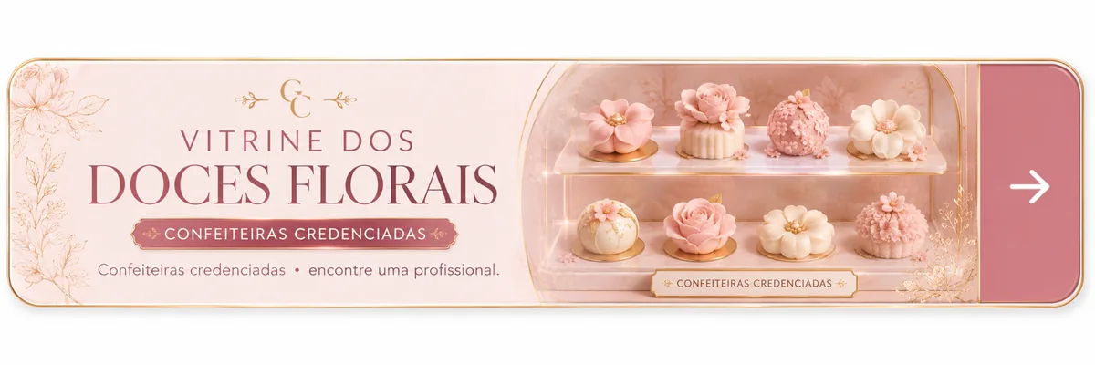 Vitrine dos Doces Florais — Confeiteiras Credenciadas